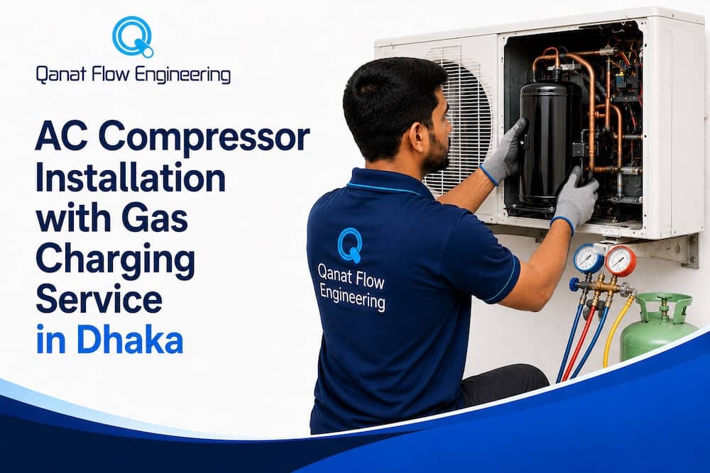 AC Compressor Installation with Gas Charging Service in Dhaka